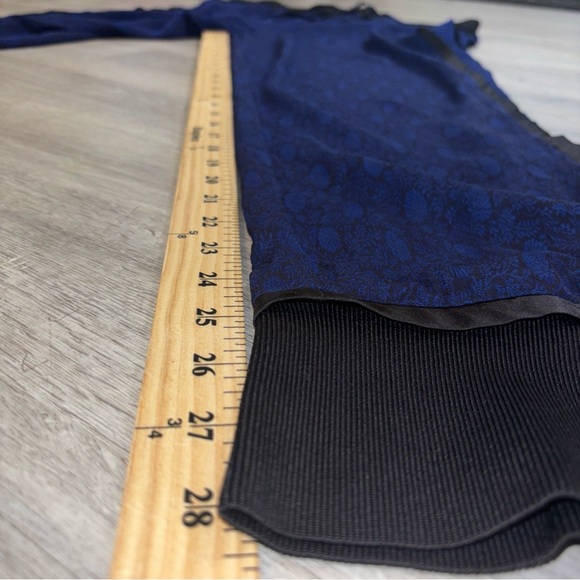 3.1 Phillip lim black/blue patterned silk trim joggers size 12 EUC - Picture 6 of 10